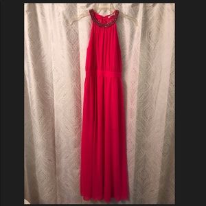 Hot pink maxi dress